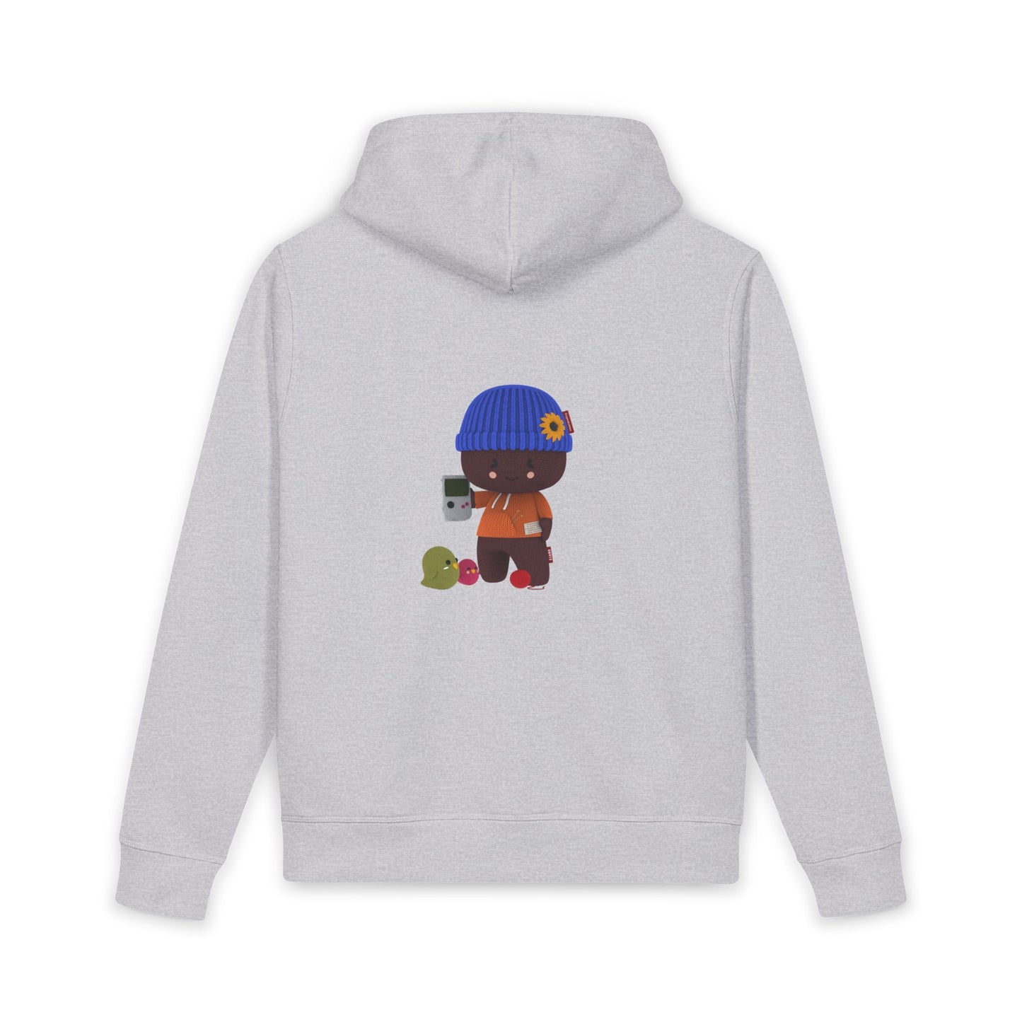 Copy of Blue Beanie Character Hoodie | Cute Cartoon Kid with Turtle Graphic