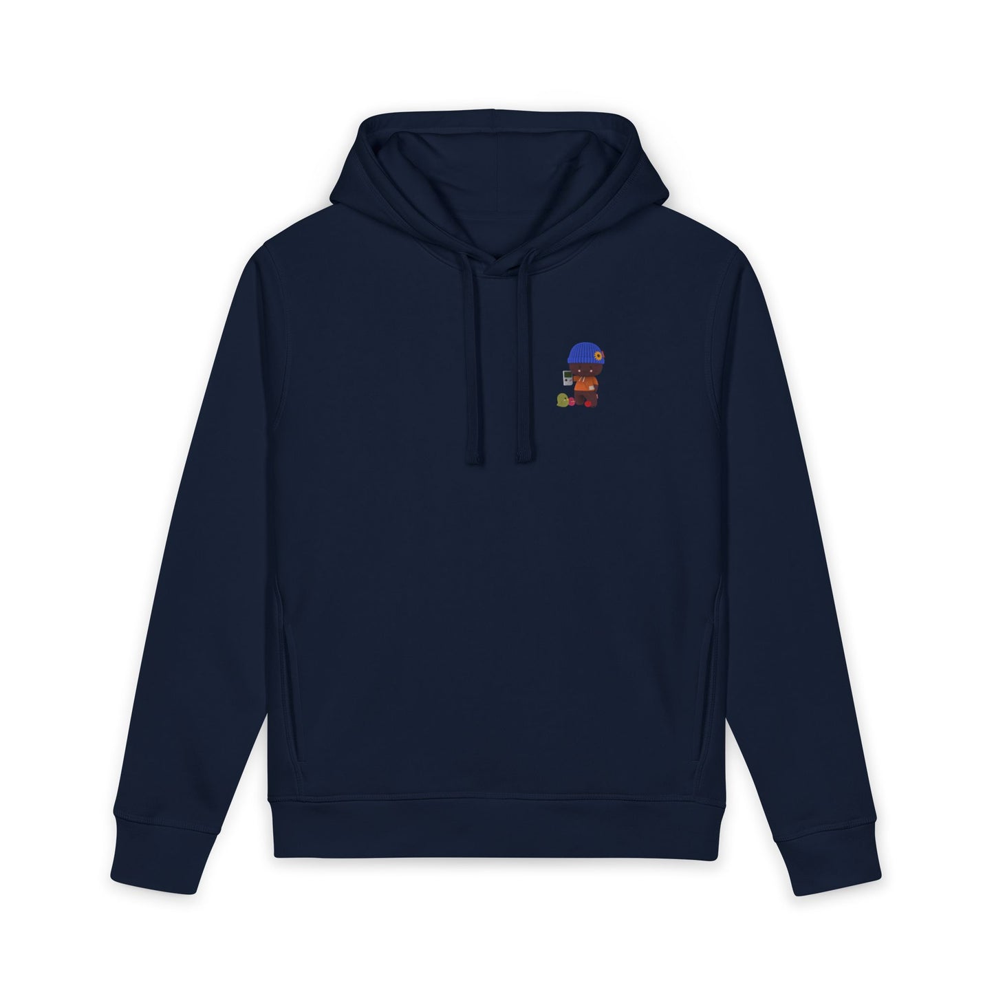 Copy of Blue Beanie Character Hoodie | Cute Cartoon Kid with Turtle Graphic