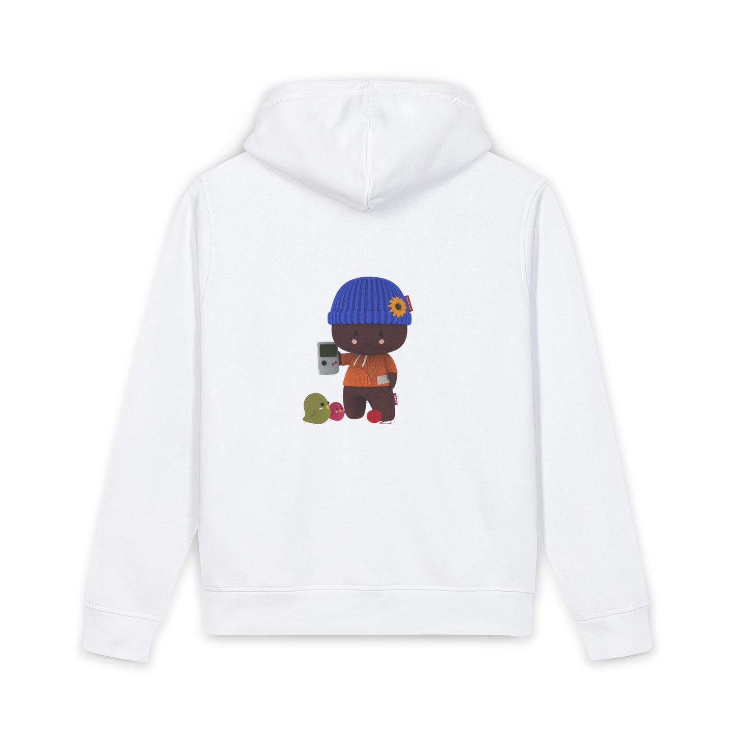 Copy of Blue Beanie Character Hoodie | Cute Cartoon Kid with Turtle Graphic
