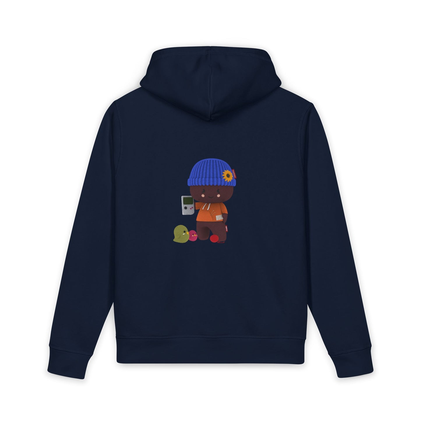 Copy of Blue Beanie Character Hoodie | Cute Cartoon Kid with Turtle Graphic