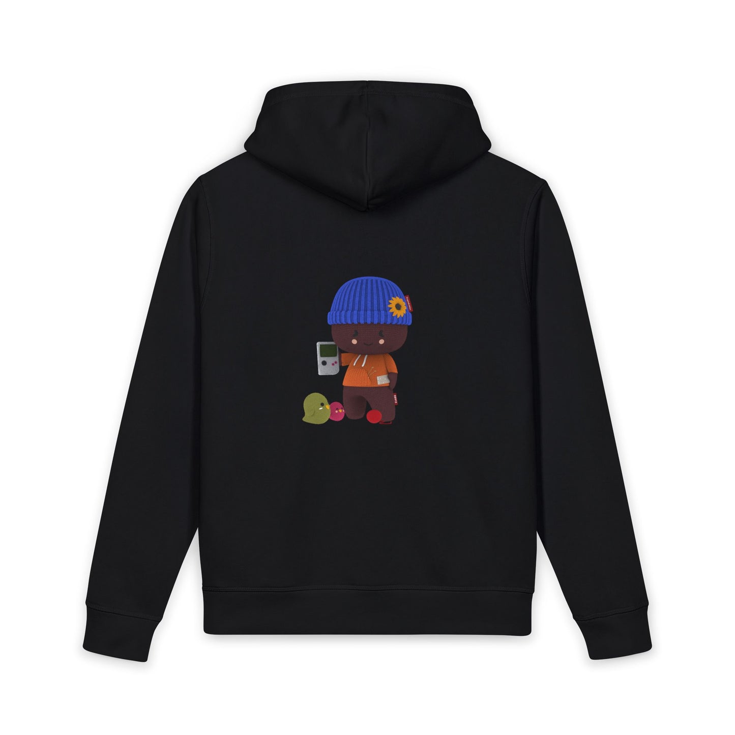 Copy of Blue Beanie Character Hoodie | Cute Cartoon Kid with Turtle Graphic